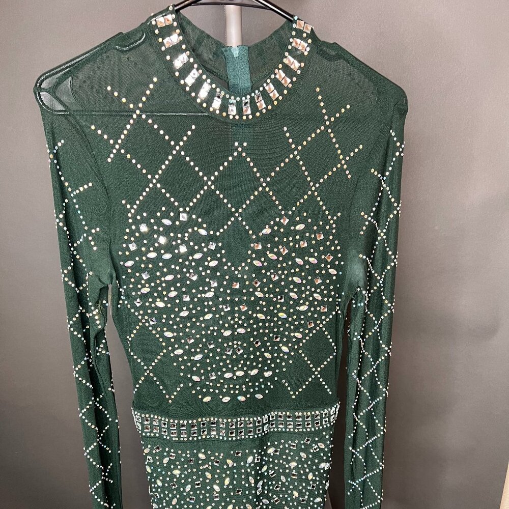 Green Jeweled Banjul Dress